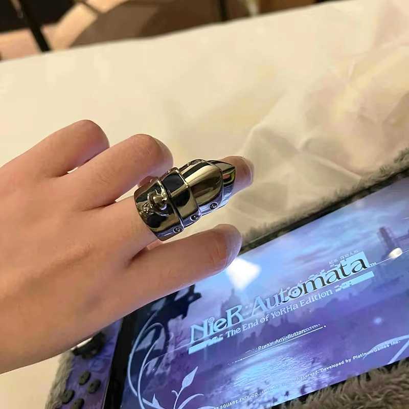 NANA Armour Ring front view showing clean lines and armour band structure